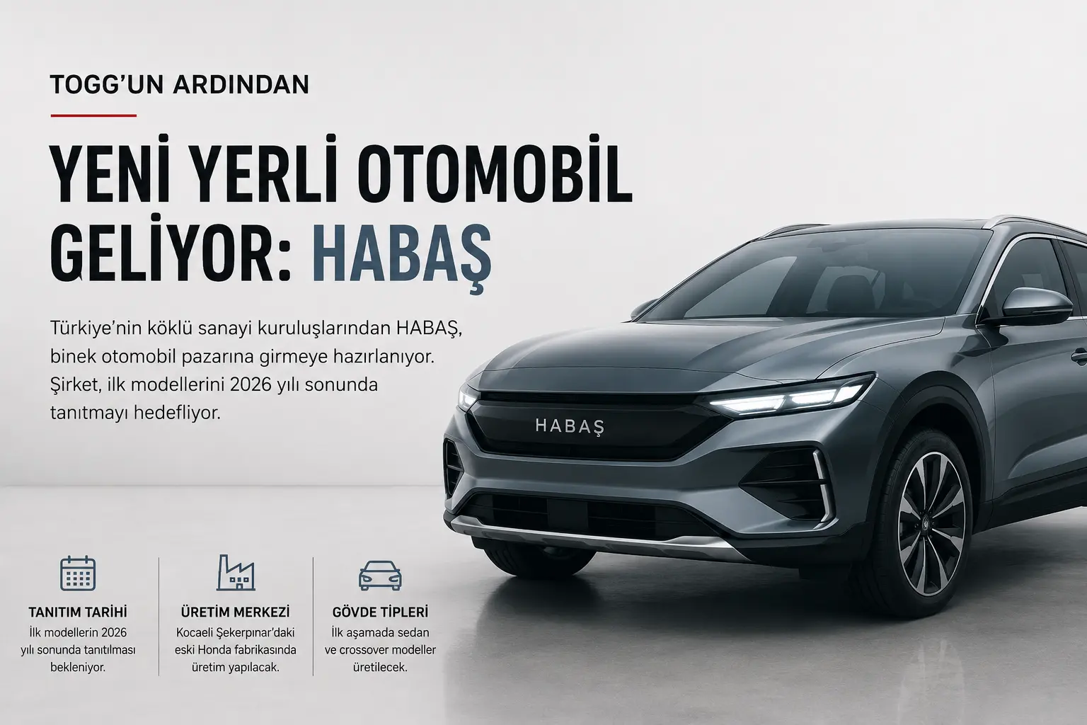 Togg’un Ardından Yeni Yerli Otomobil Geliyor: HABAŞ İlk Modellerini Hazırlıyor